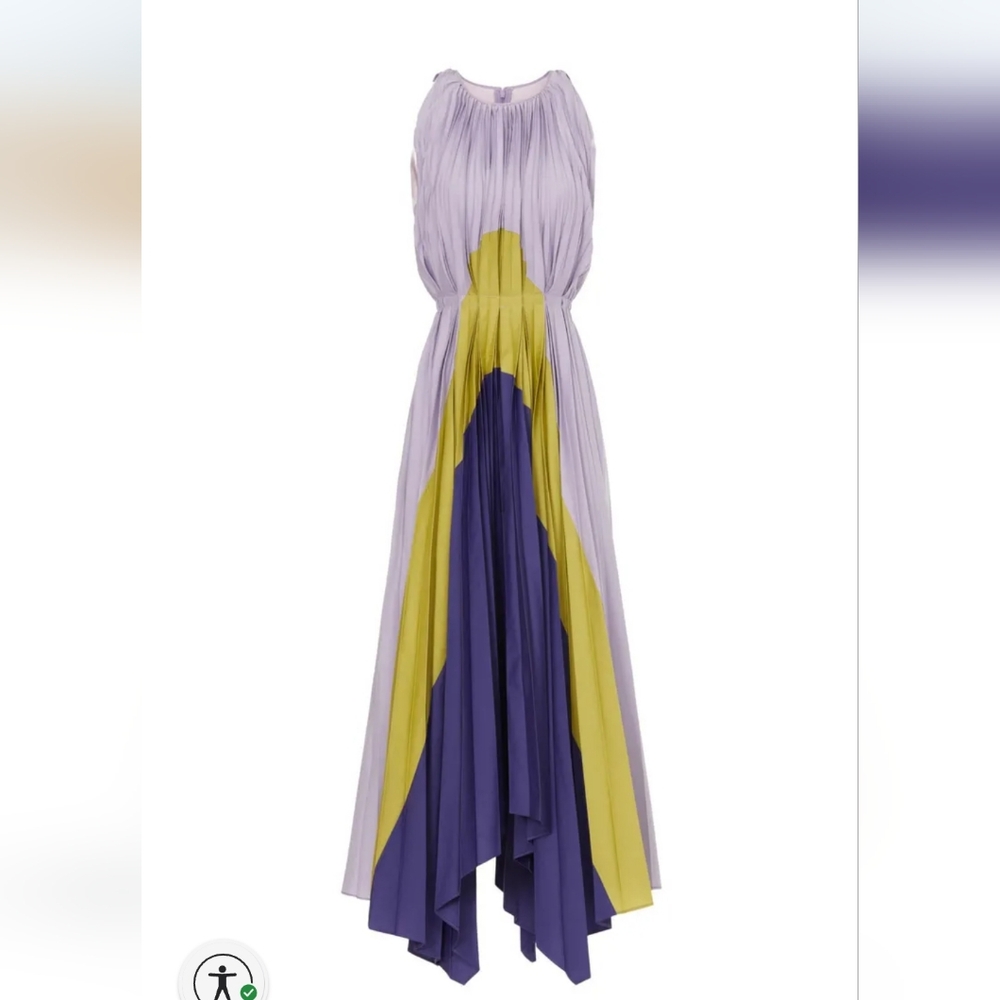 Bibhu Mohapatra Collective Purple Pleated Panel Dress (Sz 0)